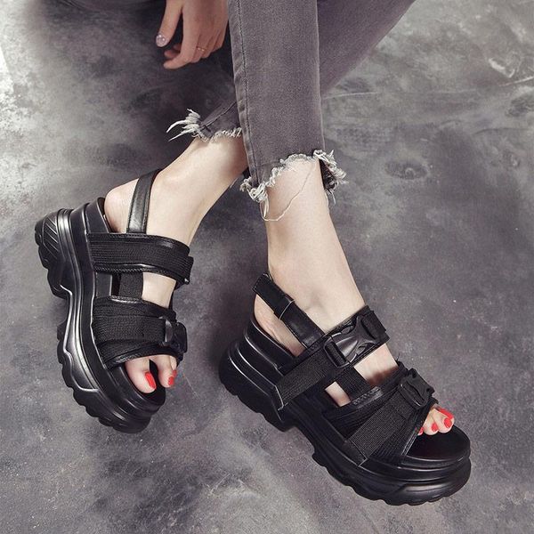 women's sandals platform summer shoes ladies 2021 sneakers buckle strap hook loop woman fashion thick bottom female shoe, Black
women's sandals platform summer shoes ladies 2021 sneakers buckle strap hook loop woman fashion thick bottom female shoe, Black