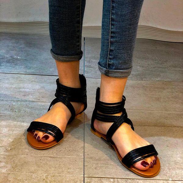 sandals women summer flat retro fashion serpentine open toe woman zipper female beach shoes ladies vacation, Black
sandals women summer flat retro fashion serpentine open toe woman zipper female beach shoes ladies vacation, Black