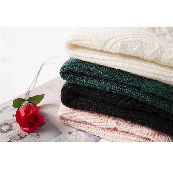 sweater 2021 early autumn stitching wool lace flower hollow out four-colors o neck p0fc, White;black
sweater 2021 early autumn stitching wool lace flower hollow out four-colors o neck p0fc, White;black