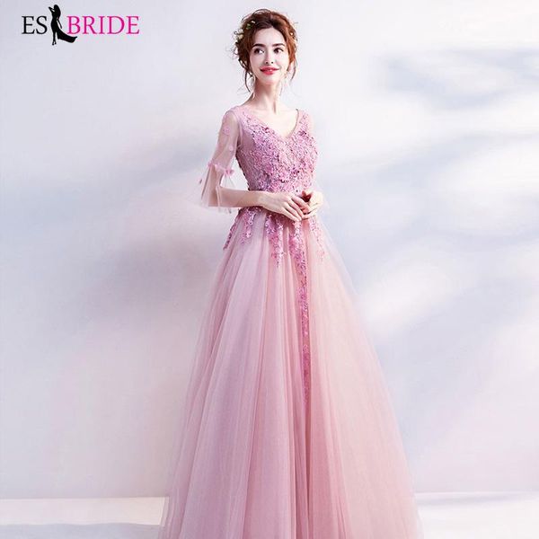 party dresses pink evening long formal elegant a-line plus size short sleeve lace wedding guest dress gown vestidos es1180, White;black
party dresses pink evening long formal elegant a-line plus size short sleeve lace wedding guest dress gown vestidos es1180, White;black