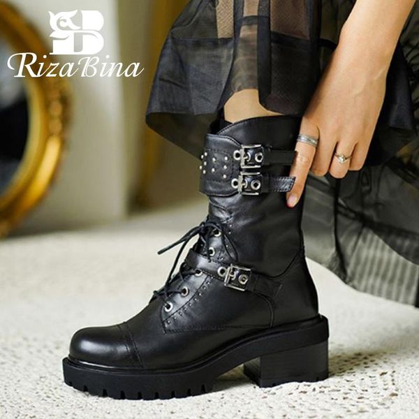 boots rizabina 2022 women real leather ankle thick heels rivets punk style cool fashion winter ladies footwear size 34-39, Black
boots rizabina 2022 women real leather ankle thick heels rivets punk style cool fashion winter ladies footwear size 34-39, Black