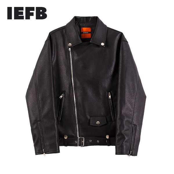 iefb autumn fashion pu leather black jackets for men korean trend handsome oversize loose coat cloth 9y885 210928
iefb autumn fashion pu leather black jackets for men korean trend handsome oversize loose coat cloth 9y885 210928