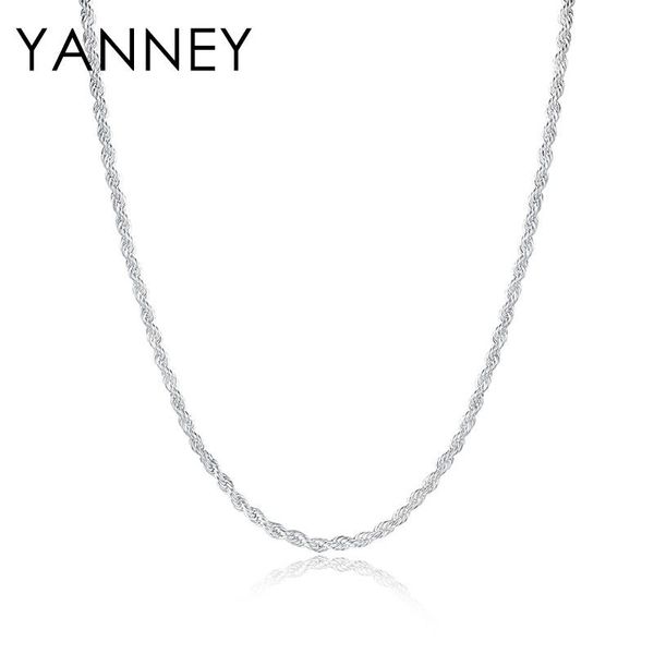 chains yanney 925 sterling silver 2mm 16/18/20/22/24 inch rope chain necklace for woman men fashion wedding gift party jewelry
chains yanney 925 sterling silver 2mm 16/18/20/22/24 inch rope chain necklace for woman men fashion wedding gift party jewelry