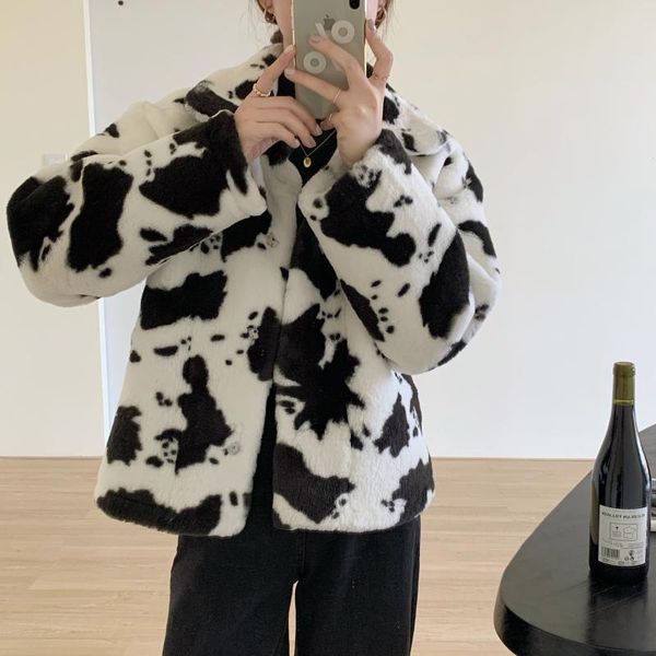 women's jackets women short coat autumn winter vintage colorblock cow print casual fashion plush fur korean womens fall retro, Black;brown
women's jackets women short coat autumn winter vintage colorblock cow print casual fashion plush fur korean womens fall retro, Black;brown