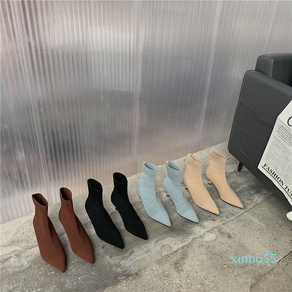 boots pointed toe kitten heel stretch knitting sock women brand design solid ankle shoes, Black
boots pointed toe kitten heel stretch knitting sock women brand design solid ankle shoes, Black