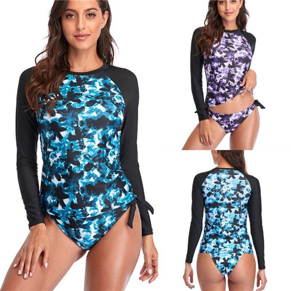 one-piece suits women's two piece split bikini personality printing long sleeve bandage trunks printed long-sleeved swimsuit
one-piece suits women's two piece split bikini personality printing long sleeve bandage trunks printed long-sleeved swimsuit