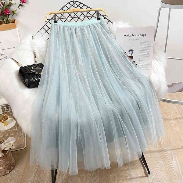 women summer mesh skirt midi skirt stretch high waist a-line pleated skirt femme 210515, Black
women summer mesh skirt midi skirt stretch high waist a-line pleated skirt femme 210515, Black