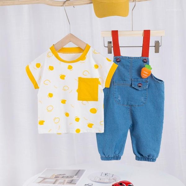 clothing sets summer baby girl boy fashion clothes set infant toddler short sleeve t-shirt +carrot denim strap shorts 2pcs suit1, White
clothing sets summer baby girl boy fashion clothes set infant toddler short sleeve t-shirt +carrot denim strap shorts 2pcs suit1, White