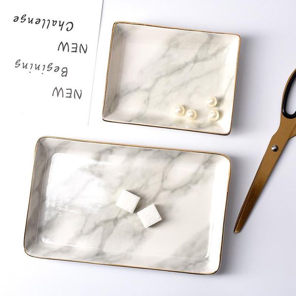 decorative objects & figurines nordic style marbled square plate hand-painted gold-plated jewelry storage tray home dinner snack cake deskto
decorative objects & figurines nordic style marbled square plate hand-painted gold-plated jewelry storage tray home dinner snack cake deskto
