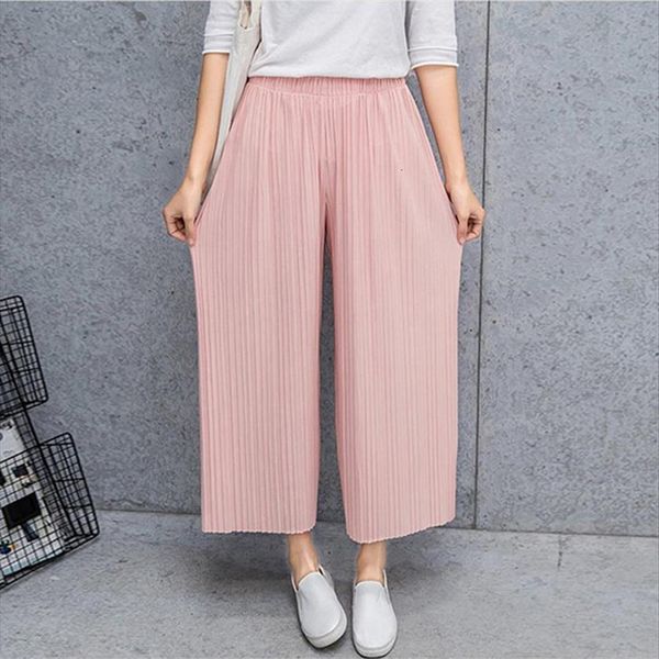fold pleated palazzo bottoms casual womens capris mid waist wide leg for, Black;white
fold pleated palazzo bottoms casual womens capris mid waist wide leg for, Black;white