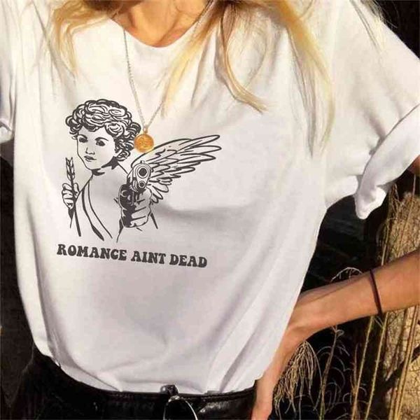 romance aint dead harajuku streetwear t-shirt women cute aesthetic angel print tshirt loose short sleeve tee 210512, White
romance aint dead harajuku streetwear t-shirt women cute aesthetic angel print tshirt loose short sleeve tee 210512, White