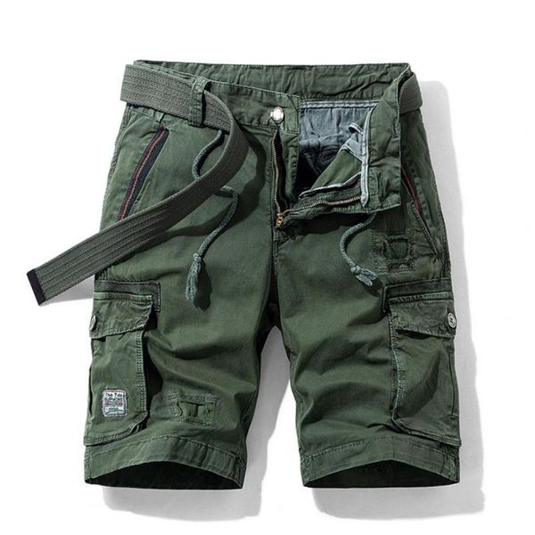 men's shorts 2021 summer cotton cargo men solid color knee length all match mid waist multi pockets streetwear, White;black
men's shorts 2021 summer cotton cargo men solid color knee length all match mid waist multi pockets streetwear, White;black