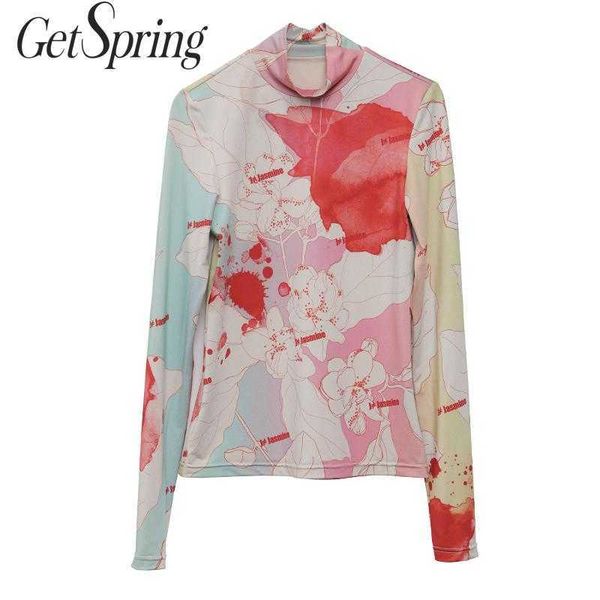 getspring women t shirt urtleneck printed shirt long sleeve slim ee female s fashion bottoming -shirt 210601, White
getspring women t shirt urtleneck printed shirt long sleeve slim ee female s fashion bottoming -shirt 210601, White