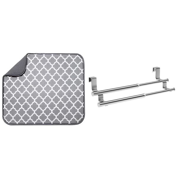 pcs kitchen countersuction mat tableware cup bowl dish drain pad & 1 over cabinet double towel bar rack racks
pcs kitchen countersuction mat tableware cup bowl dish drain pad & 1 over cabinet double towel bar rack racks