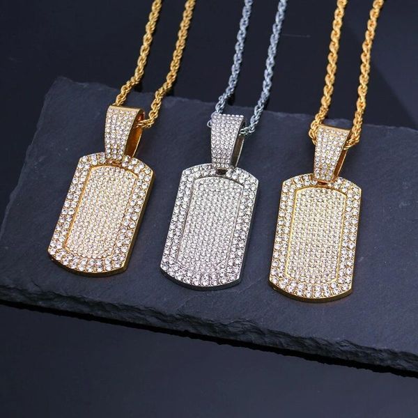 high qulity real micro paved crystal bling iced out boy dog tag gold color id men pendant necklace hiphop jewelry long chain necklaces, Silver
high qulity real micro paved crystal bling iced out boy dog tag gold color id men pendant necklace hiphop jewelry long chain necklaces, Silver