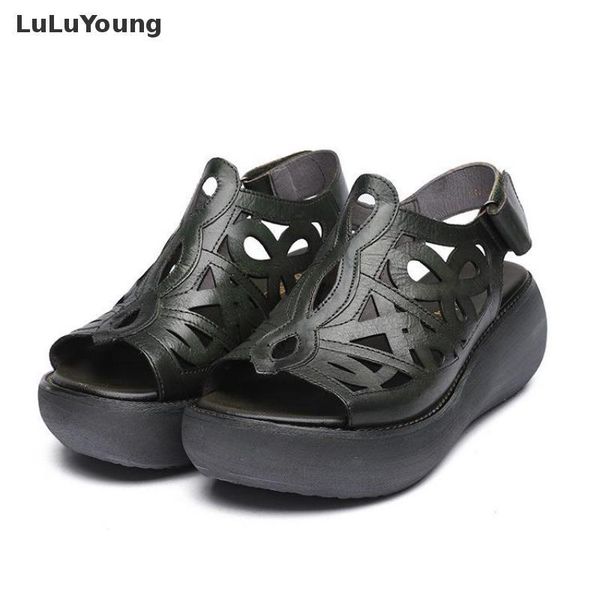 dress shoes platform sandals for women summer 2021 hollow out genuine leather retro women's wedges, Black
dress shoes platform sandals for women summer 2021 hollow out genuine leather retro women's wedges, Black