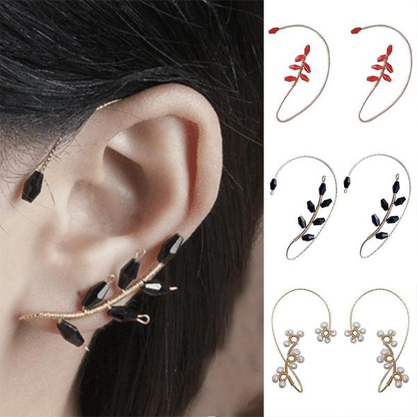 hoop & huggie 1 pair vintage ear cuff earrings elegant crystal pearl design for women and girls fs99, Golden;silver
hoop & huggie 1 pair vintage ear cuff earrings elegant crystal pearl design for women and girls fs99, Golden;silver