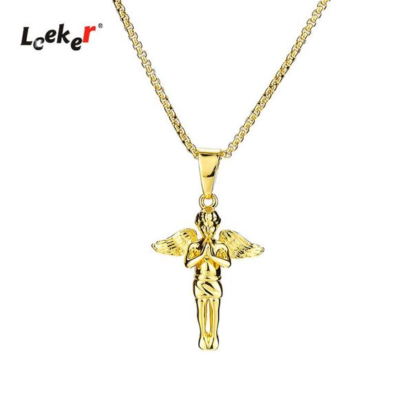 pendant necklaces leeker metal angel stainless steel necklace couple jewelry women men statement 298 lk1, Silver
pendant necklaces leeker metal angel stainless steel necklace couple jewelry women men statement 298 lk1, Silver