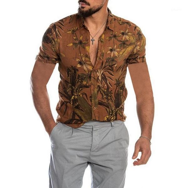 man's clothing fashion short sleeve summer wear casual print turnover shirts men's, White;black
man's clothing fashion short sleeve summer wear casual print turnover shirts men's, White;black