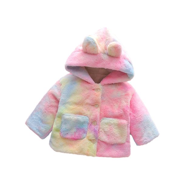 infant kids baby girl fuzzy coat tie-dyed long sleeve rabbit ears hooded button coat winter warm jacket, Blue;gray
infant kids baby girl fuzzy coat tie-dyed long sleeve rabbit ears hooded button coat winter warm jacket, Blue;gray