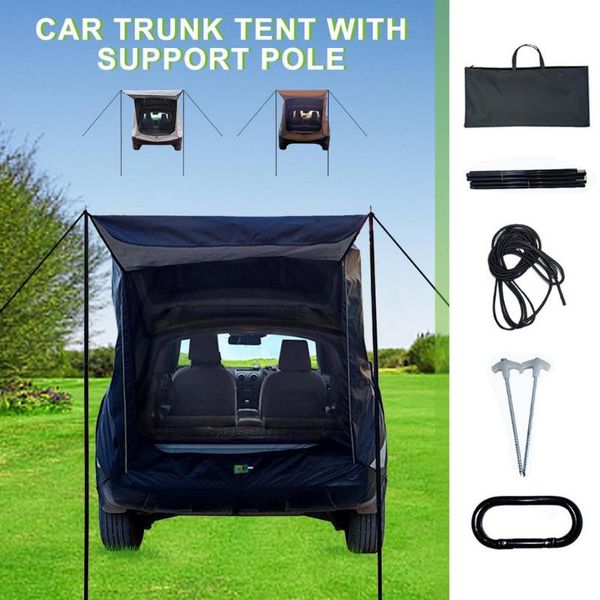 tents and shelters suv car trunk tent outdoor tailgate bed oxford cloth camping canopy with support pole uv-protection
tents and shelters suv car trunk tent outdoor tailgate bed oxford cloth camping canopy with support pole uv-protection