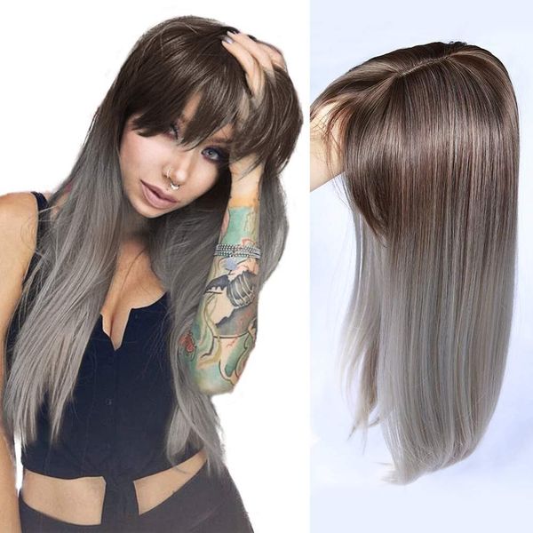 synthetic wig straight flax silver 20 inch with side part bang gradient color hair end natural size adjust for black womenfactory direct
synthetic wig straight flax silver 20 inch with side part bang gradient color hair end natural size adjust for black womenfactory direct