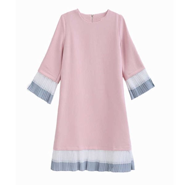perhaps u spring autumn o neck 3/4 sleeve mini short dress pink patchwork pleat d0632 210529, Black;gray
perhaps u spring autumn o neck 3/4 sleeve mini short dress pink patchwork pleat d0632 210529, Black;gray