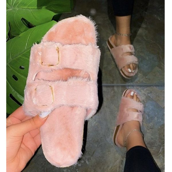 Fashion sexy comfortable plush buckle decoration outdoor flat Women slippers 2021 spring and autumn new Plus Size Slippers, White
Fashion sexy comfortable plush buckle decoration outdoor flat Women slippers 2021 spring and autumn new Plus Size Slippers, White