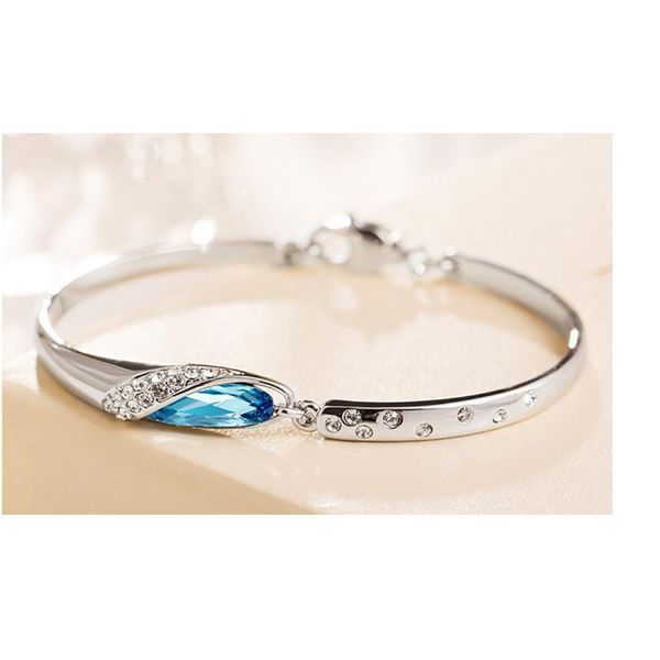 korean simple 1pc blue crystal zirconia opening bangle bracelet for women fashion metal chain jewelry, Black
korean simple 1pc blue crystal zirconia opening bangle bracelet for women fashion metal chain jewelry, Black