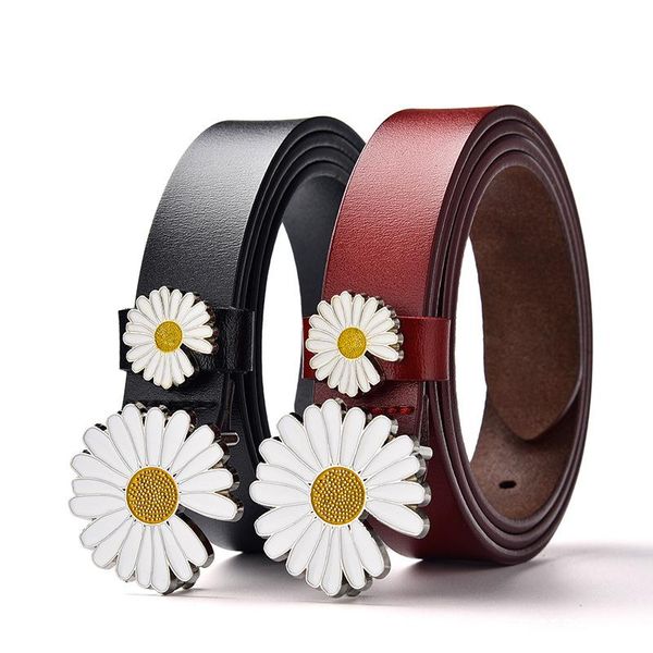 belts luxury daisy flower women's belt female genuine leather for women strap casual all match ladies adjustable waistband, Black;brown
belts luxury daisy flower women's belt female genuine leather for women strap casual all match ladies adjustable waistband, Black;brown