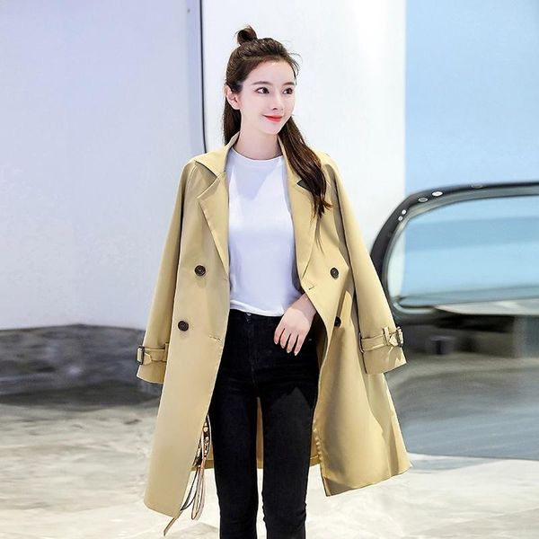 women's trench coats this year's windbreaker mid-length 2021autumn small high-end and fashionable early autumn thin coat, Tan;black
women's trench coats this year's windbreaker mid-length 2021autumn small high-end and fashionable early autumn thin coat, Tan;black