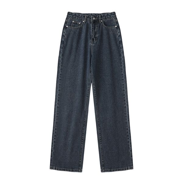 women high waist long jeans pockets zipper female denim trousers spring vintage simple casual loose wide leg pants, Blue
women high waist long jeans pockets zipper female denim trousers spring vintage simple casual loose wide leg pants, Blue