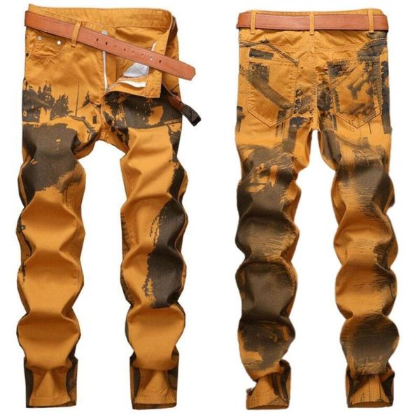 men's jeans mens printed denim slim fit casual trousers skinny long pants bottoms uk, Blue
men's jeans mens printed denim slim fit casual trousers skinny long pants bottoms uk, Blue