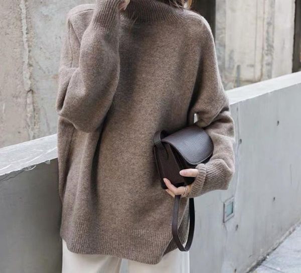 women's sweaters wywm turtle neck cashmere sweater women korean style loose warm knitted pullover 2021 winter outwear lazy oaf female j, White;black
women's sweaters wywm turtle neck cashmere sweater women korean style loose warm knitted pullover 2021 winter outwear lazy oaf female j, White;black