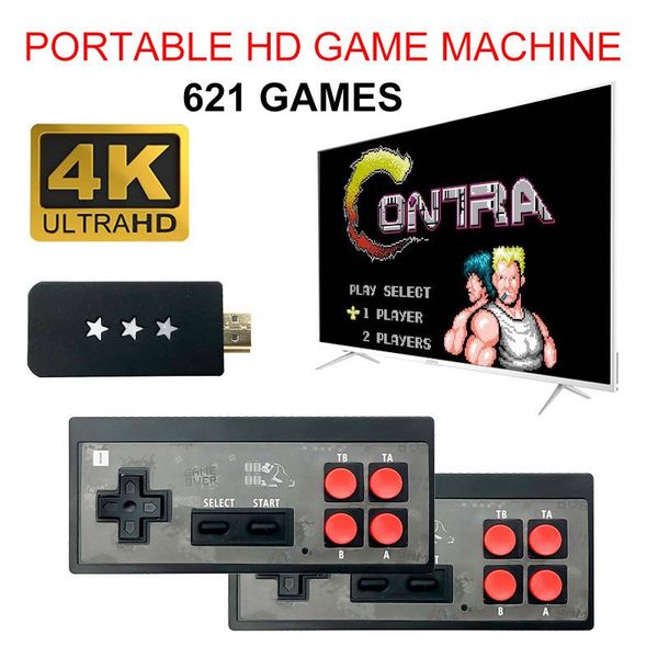built in 621 mini retro wireless controller output dual players portable game
built in 621 mini retro wireless controller output dual players portable game