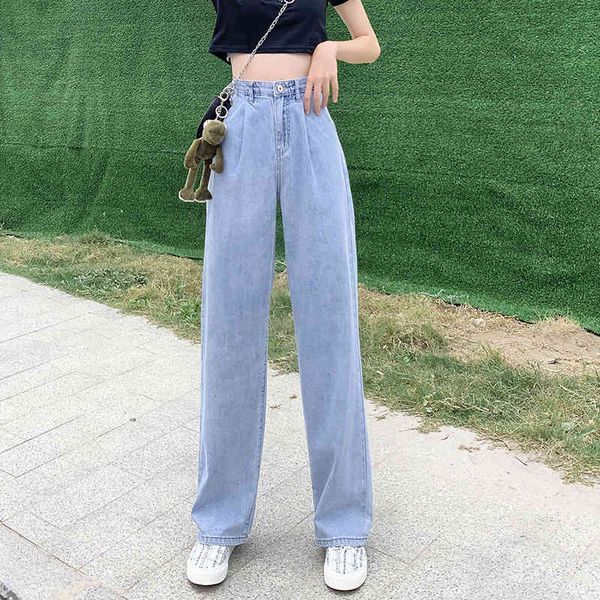 2021 new light blue women's jeans, and breathable, high waist, straight body, loose, casual, summer series mcad
2021 new light blue women's jeans, and breathable, high waist, straight body, loose, casual, summer series mcad