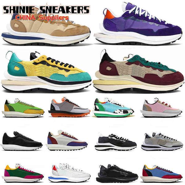 vaporwaffle running shoes chunky casual ldv waffle freddy krueger votech panda pigeon canvas white grey instant low men women, Black