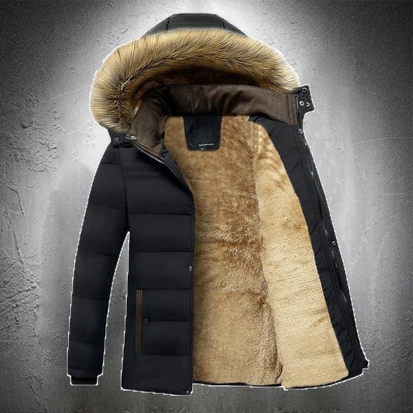 men's down & parkas winter parka men fur collar jacket fashion clothing thick warm coat outwear wear windproof hooded 2021, Black
men's down & parkas winter parka men fur collar jacket fashion clothing thick warm coat outwear wear windproof hooded 2021, Black