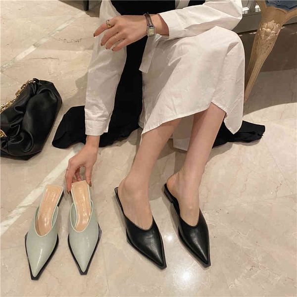 sandals fashion women slippers pu leather slides mules shoes casual pointed toe slip on black/green comfortable shallow beach 4it5
sandals fashion women slippers pu leather slides mules shoes casual pointed toe slip on black/green comfortable shallow beach 4it5