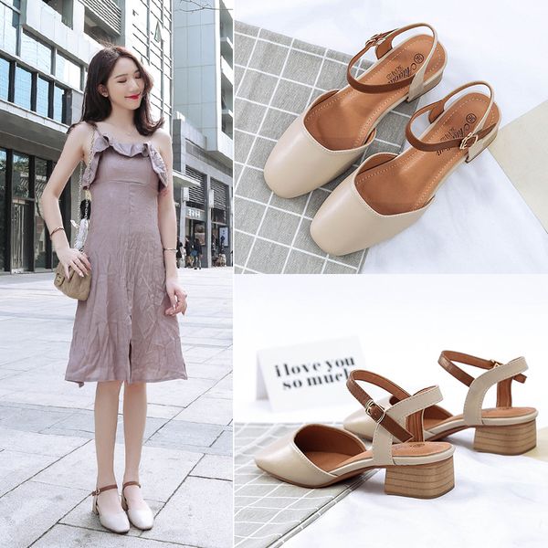 high-heeled sandals female fairy wind student leisure with baotou mary jane grandma shoes thick heel popular female casual shoes, Black
high-heeled sandals female fairy wind student leisure with baotou mary jane grandma shoes thick heel popular female casual shoes, Black