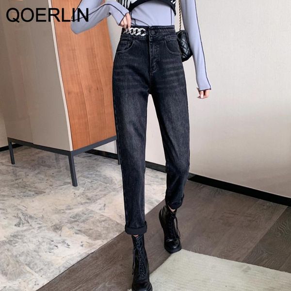 qoerlin stylish metal chain jeans women winter fleece denim pants plus size straight-leg black high-waisted velvet women's, Blue
qoerlin stylish metal chain jeans women winter fleece denim pants plus size straight-leg black high-waisted velvet women's, Blue
