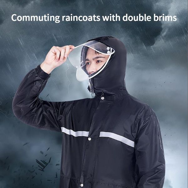 raincoats detachable raincoat waterproof outdoor rain pants coat transparent hat poncho rainwear set with reflective strip
raincoats detachable raincoat waterproof outdoor rain pants coat transparent hat poncho rainwear set with reflective strip