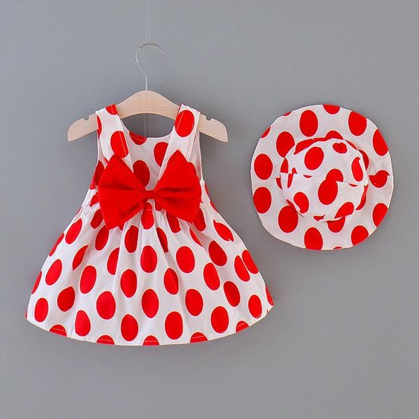 40 toddler baby girl childrens dresses sleeveless dot printed princess hat set kids clothes girls, Red;yellow
40 toddler baby girl childrens dresses sleeveless dot printed princess hat set kids clothes girls, Red;yellow