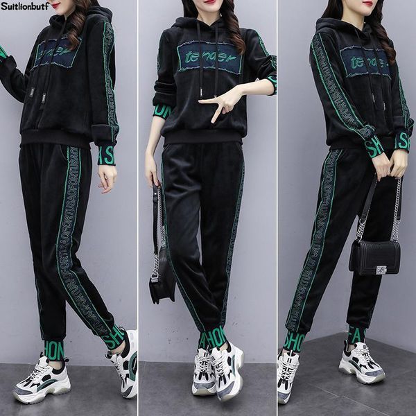 l-4xl plus size velvet 2 piece set women 2021 winter hooded letter printed elastic waist pants casual thicken warm tracksuit women's tw, White
l-4xl plus size velvet 2 piece set women 2021 winter hooded letter printed elastic waist pants casual thicken warm tracksuit women's tw, White