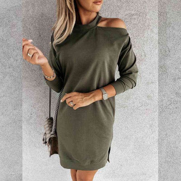 elegant solid long sleeve all-match dresses lady chic party dress women fashion o-neck hollow out off shoulder design dress y1204, Black;gray
elegant solid long sleeve all-match dresses lady chic party dress women fashion o-neck hollow out off shoulder design dress y1204, Black;gray