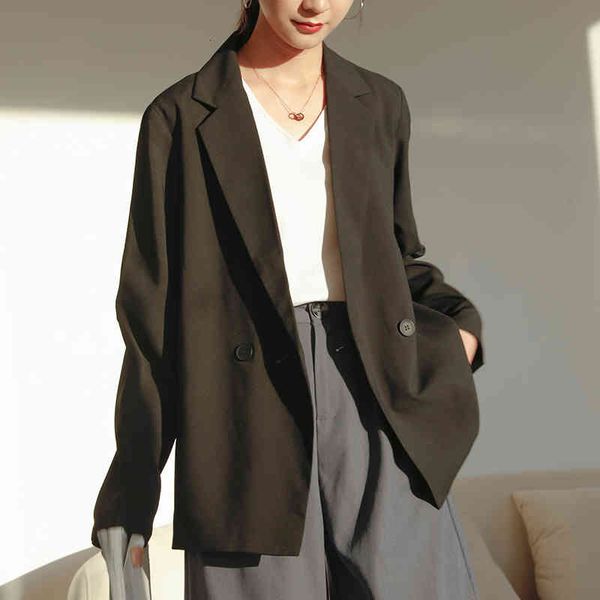 women's jackets retro casual female jacket released fall office lady basic blazer set korean style black suit plus size mujer chaqueta, Black;brown
women's jackets retro casual female jacket released fall office lady basic blazer set korean style black suit plus size mujer chaqueta, Black;brown