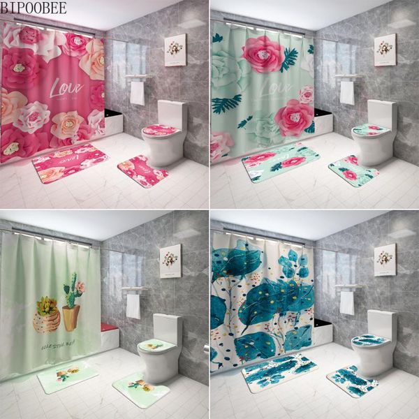 rose flower fabric shower curtain green plant printing bathroom curtains flannel toilet lid cover bath mat rug sets
rose flower fabric shower curtain green plant printing bathroom curtains flannel toilet lid cover bath mat rug sets