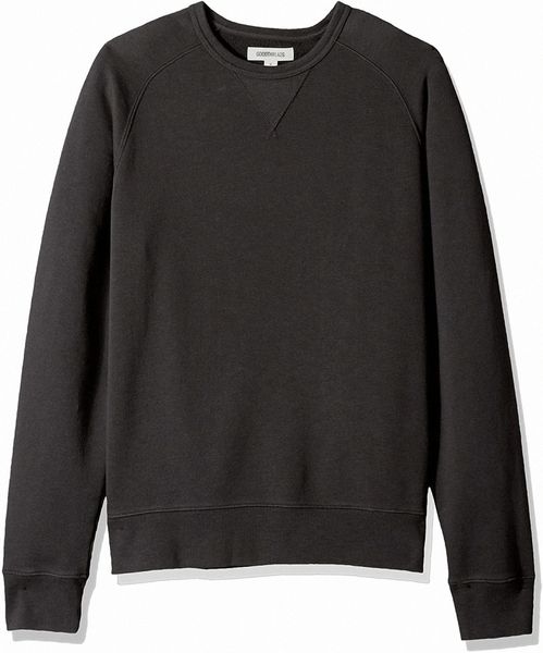 goodthreads men's crewneck fleece sweatshirt v2au#, Black 
goodthreads men's crewneck fleece sweatshirt v2au#, Black