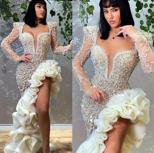 2021 plus size arabic aso ebi luxurious stylish mermaid prom dresses beaded pearls evening formal party second reception gowns dress zj467, Black
2021 plus size arabic aso ebi luxurious stylish mermaid prom dresses beaded pearls evening formal party second reception gowns dress zj467, Black