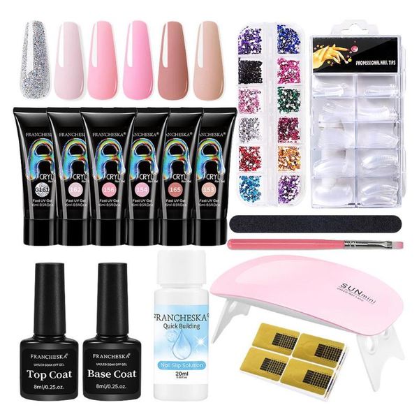 nail art kits extension gel 6 sticks 15-piece set crystal glue quick lengthening potherapy mini uv lamp tool
nail art kits extension gel 6 sticks 15-piece set crystal glue quick lengthening potherapy mini uv lamp tool